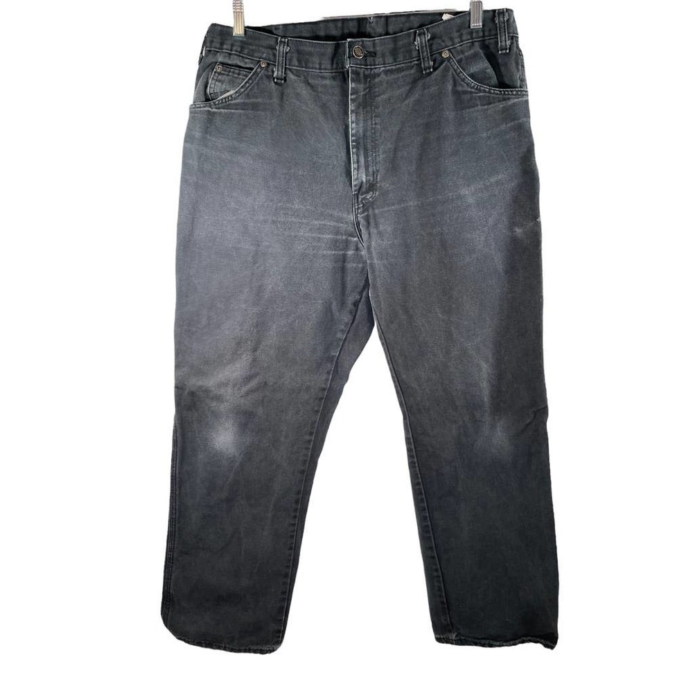 Dickies Size 38x32 (Actual 36 X 31) Black Denim Jean Carpenter Work Pants